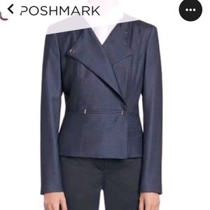 BOSS by Hugo Boss Blue 'Jasoni ' Stretch Virgin Wool Cotton Blend Jacket. Size 8